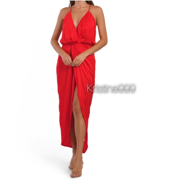 Young Fabulous and Broke Siren Slip Silky Dress in Rebel RED NEW XS S M L YFB - Picture 3 of 9